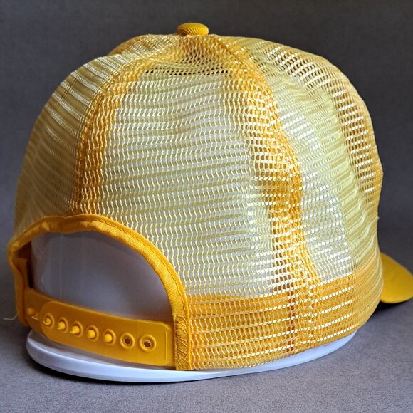 VINTAGE Petroleum Helicopters Patch USED Hat (Yellow, Snapback, Made In USA) - Picture 5 of 9